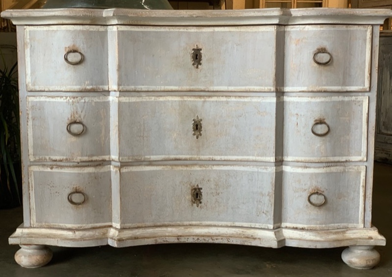 Scalloped Painted Commode