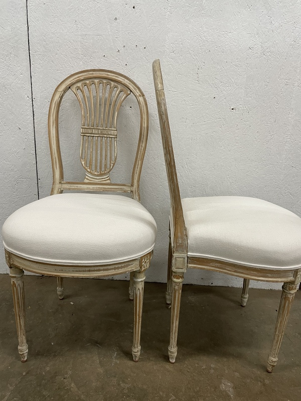 Pair French side chairs