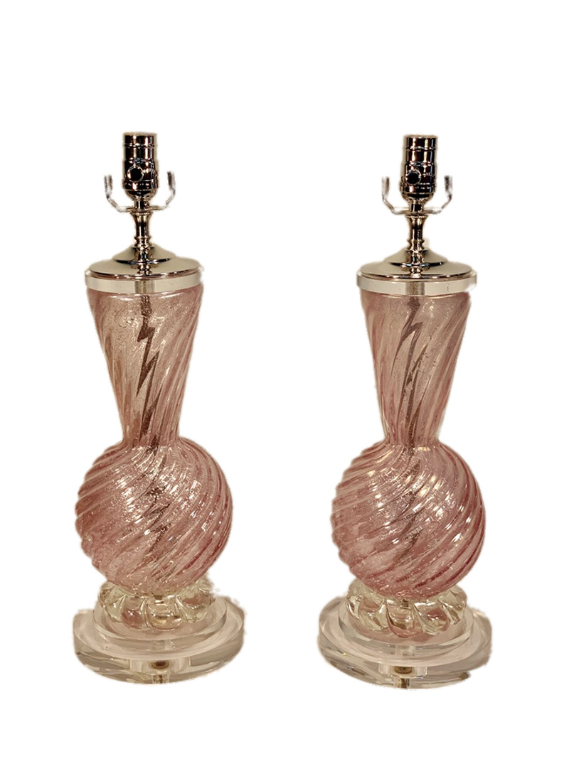 1920s Italian Murano Glass Lamps