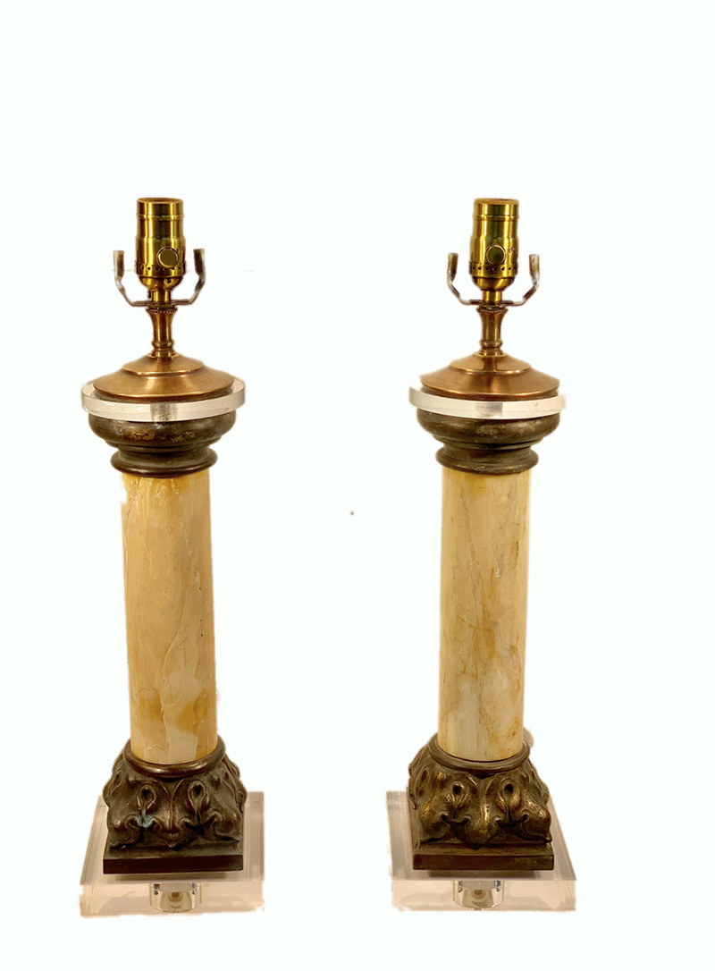 Marble Column Lamps
