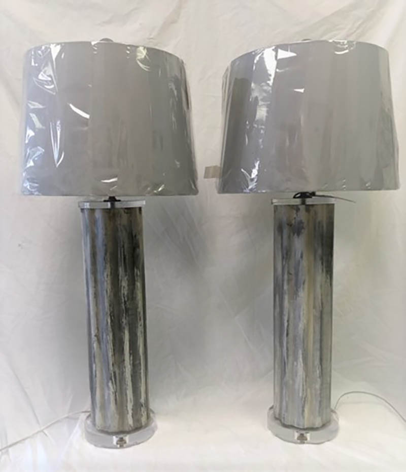 Reeded Metal Lamps