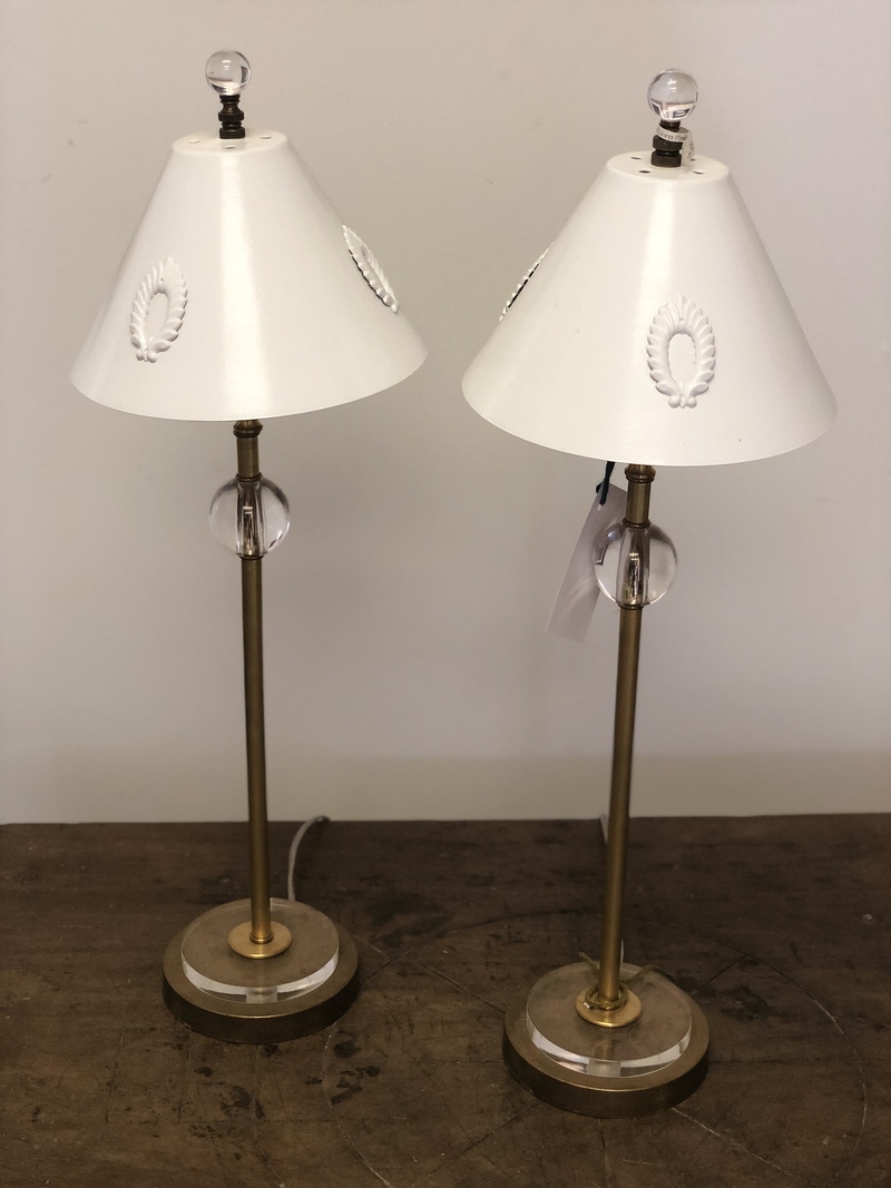 Pair of Brass Buffet Lamps
